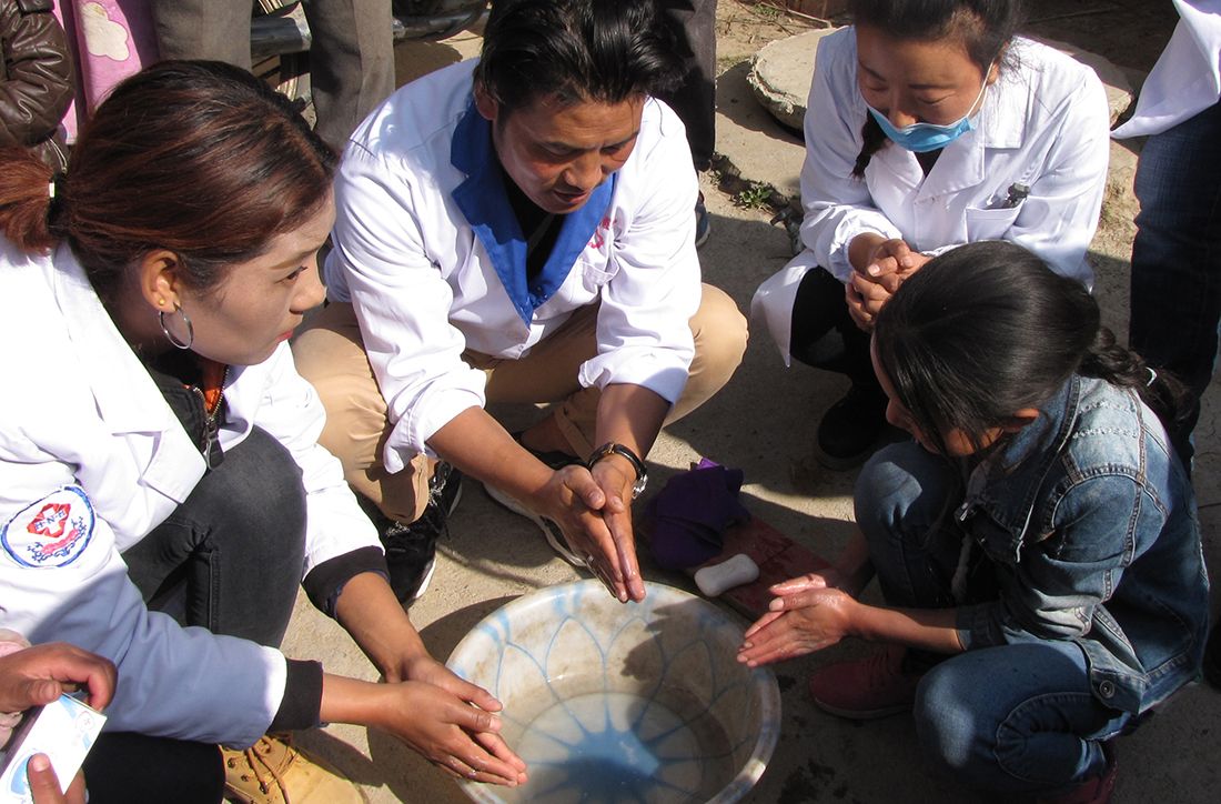 hand-washing lesson