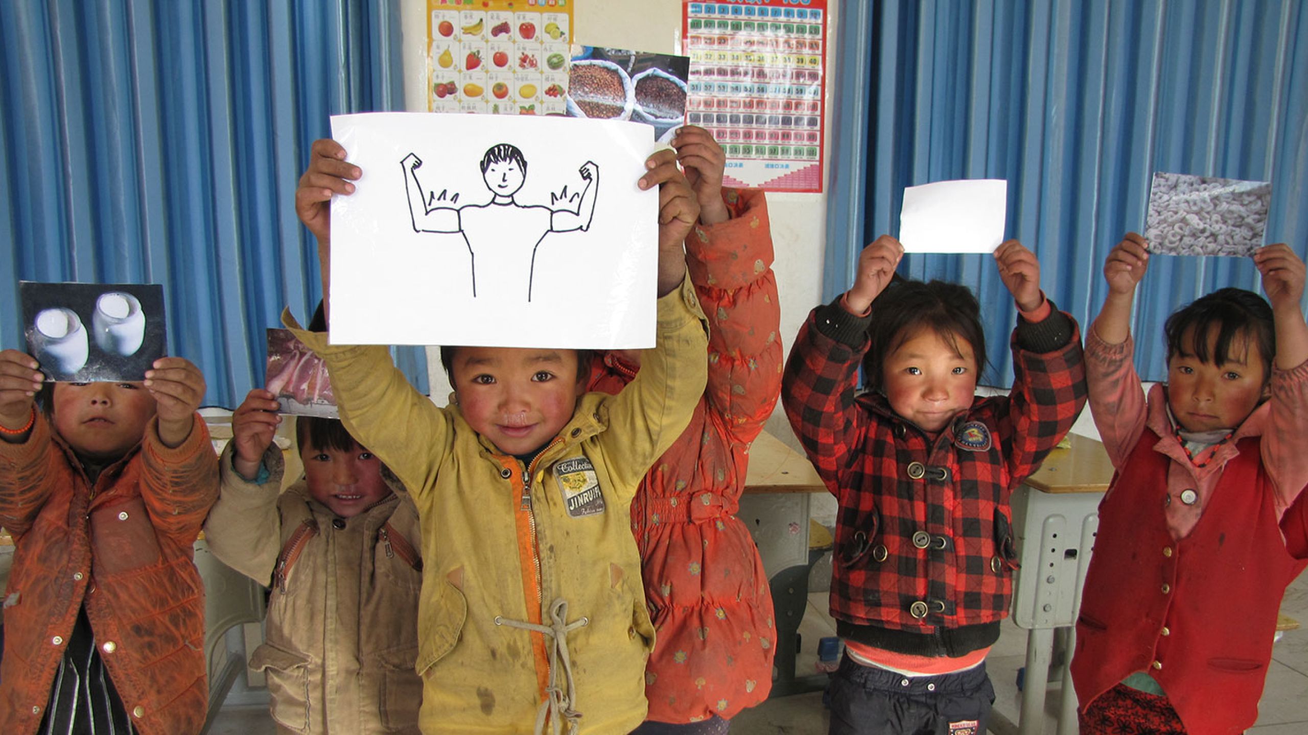 children at a health education class